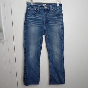 J Crew Jeans Womens Size 27 Billie Demi Boot Cut Cropped Raw Hem Office Casual